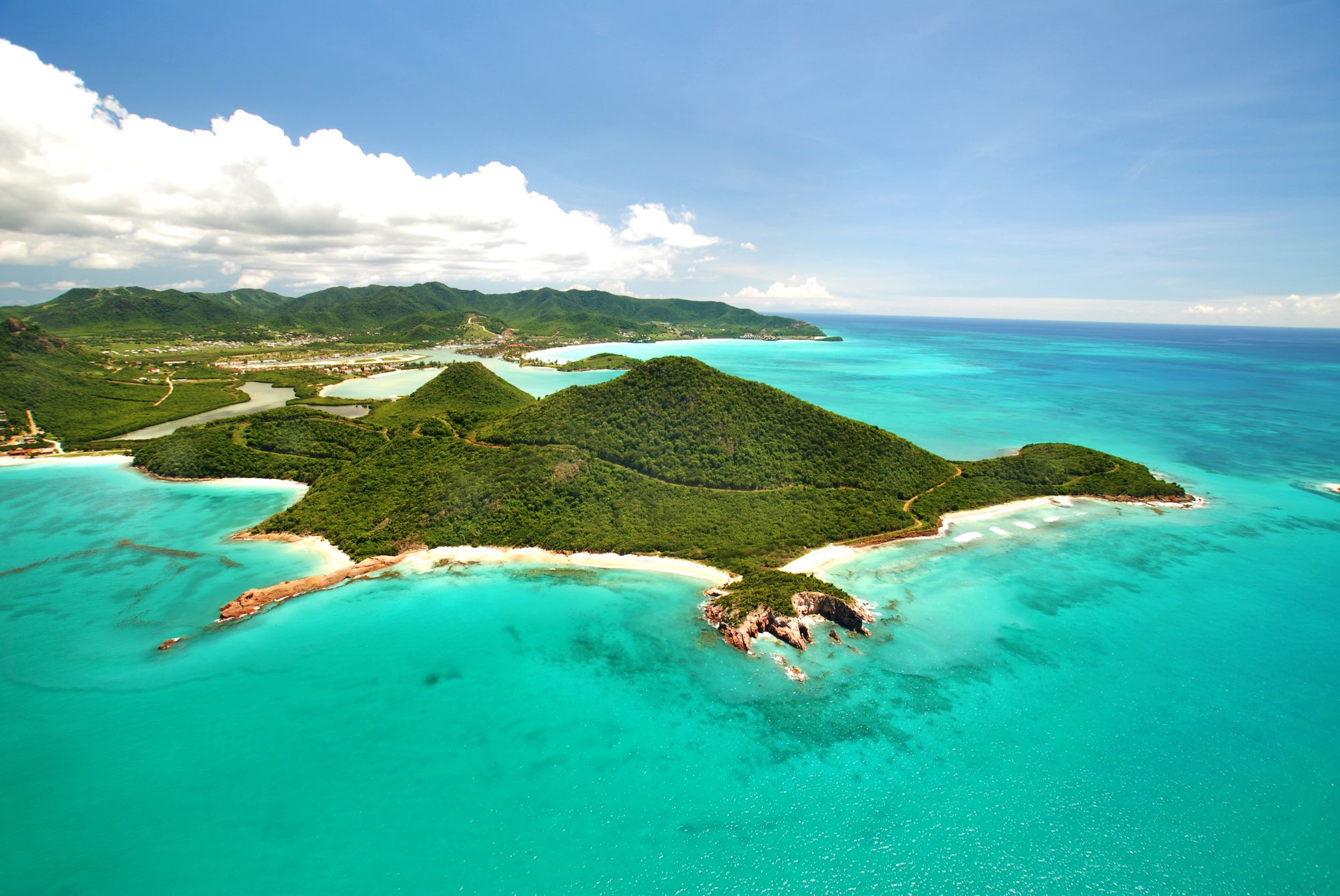 The Pearns Point peninsula on Antigua's west coast